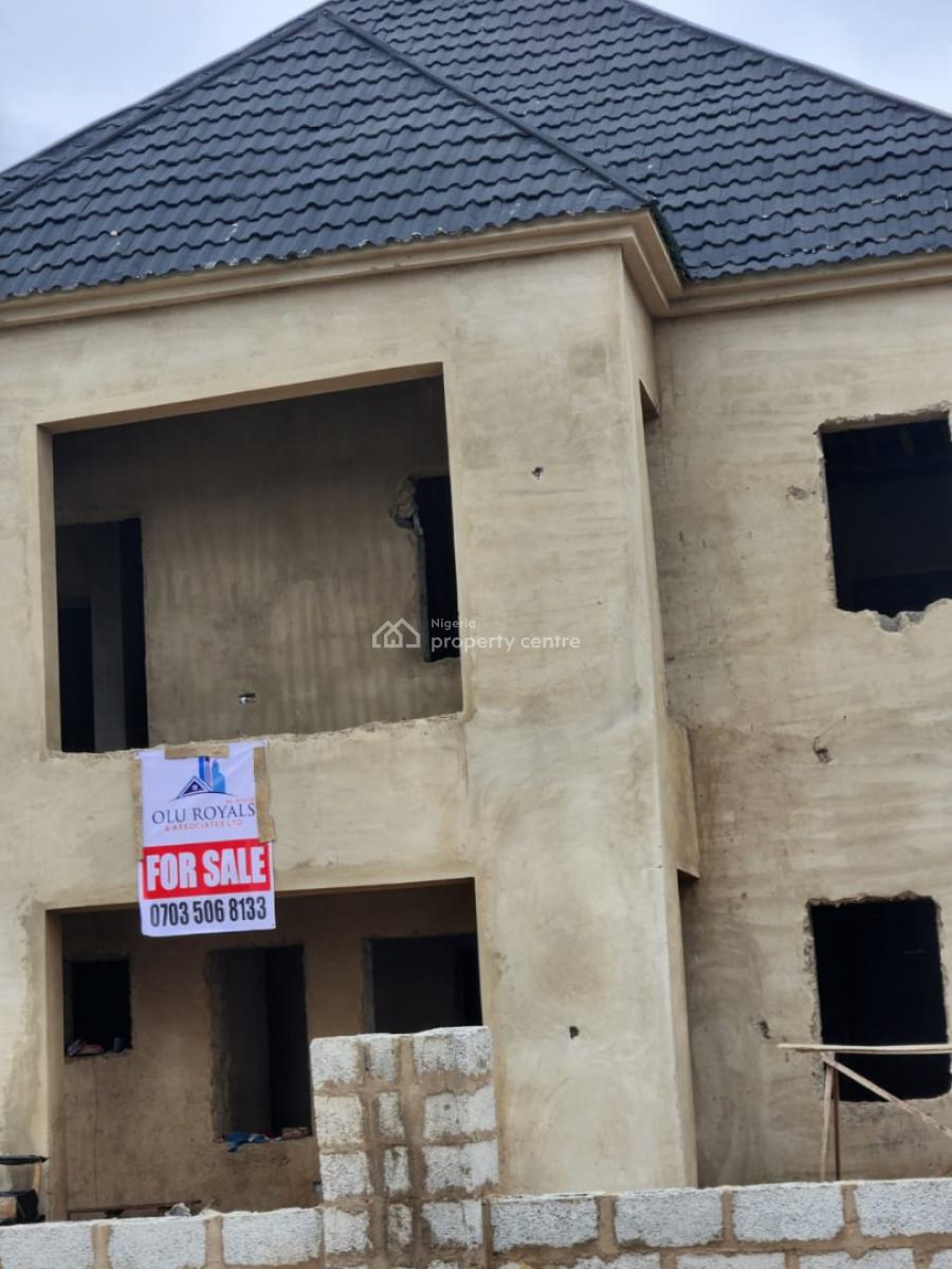 Carcass 5 Bedroom Detached Duplex, Seman Metropolis Estate Sharing Fence with River Park Estate, Sabon Lugbe, Lugbe District, Abuja, Detached Duplex for Sale