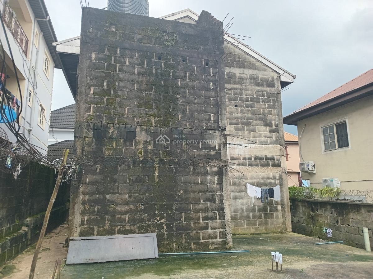 Well Located One Plot of Table Dry Land with an Uncompleted Building, Woji, Port Harcourt, Rivers, Detached Duplex for Sale