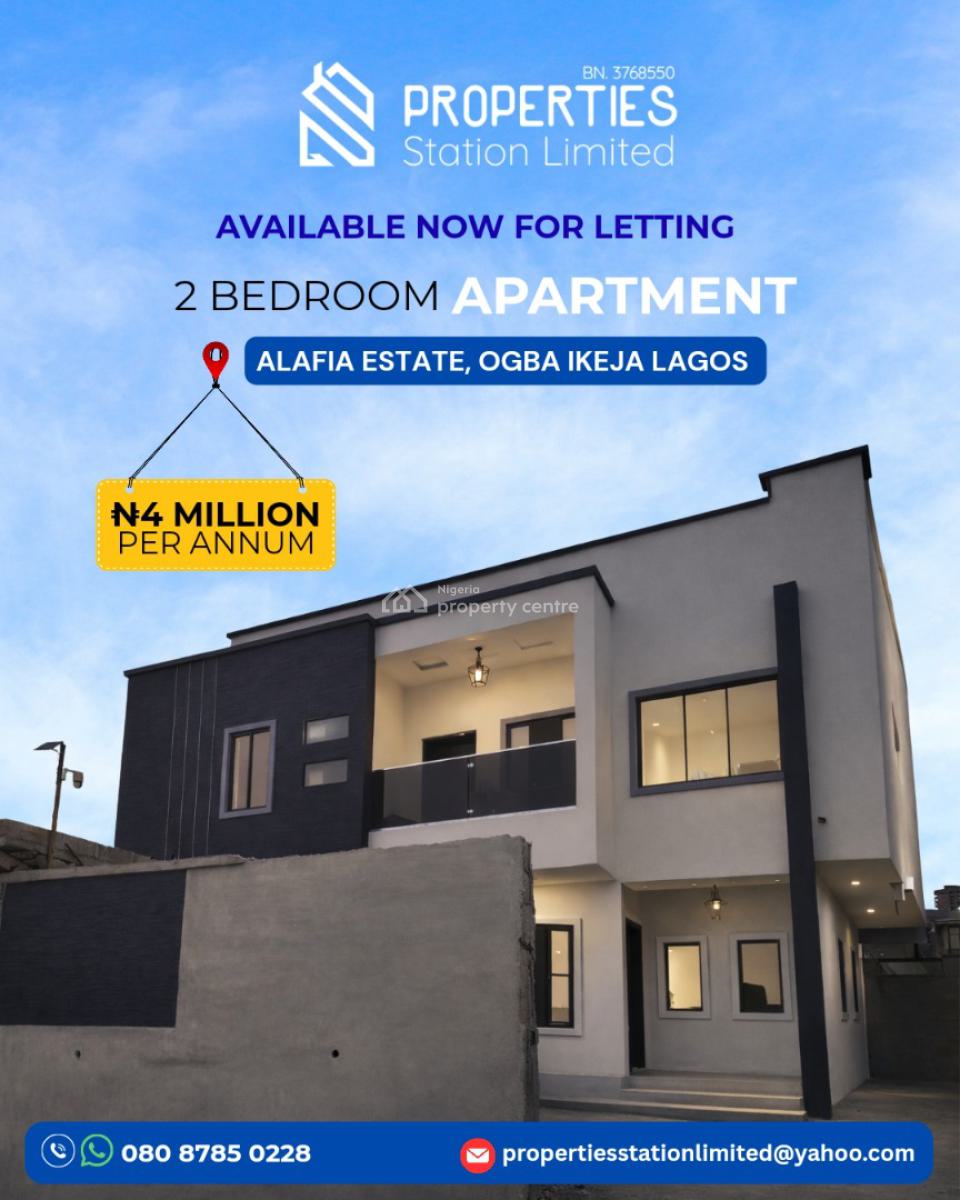 Luxury 2 Bedroom Apartment with Excellent Facilities, Alafia Estate Oke-ira, Ogba, Ikeja, Lagos, Flat / Apartment for Rent