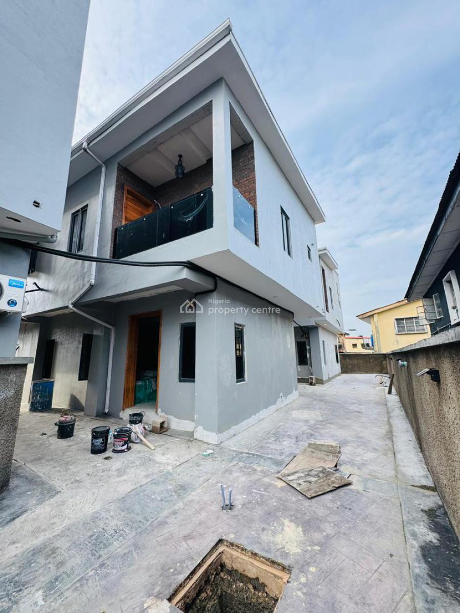 Newly Built 4 Bedroom Detached Duplex with Bq, Off Adelabu, Surulere, Lagos, Detached Duplex for Sale