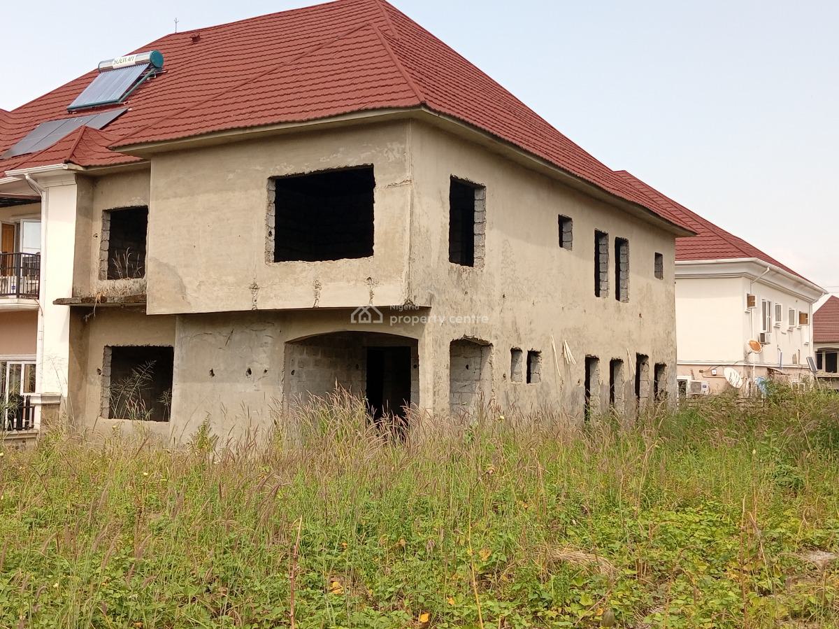 Spacious 4 Bedroom Semi Detached Carcass with Attached Bq, River Park Estate, Lugbe District, Abuja, Semi-detached Duplex for Sale