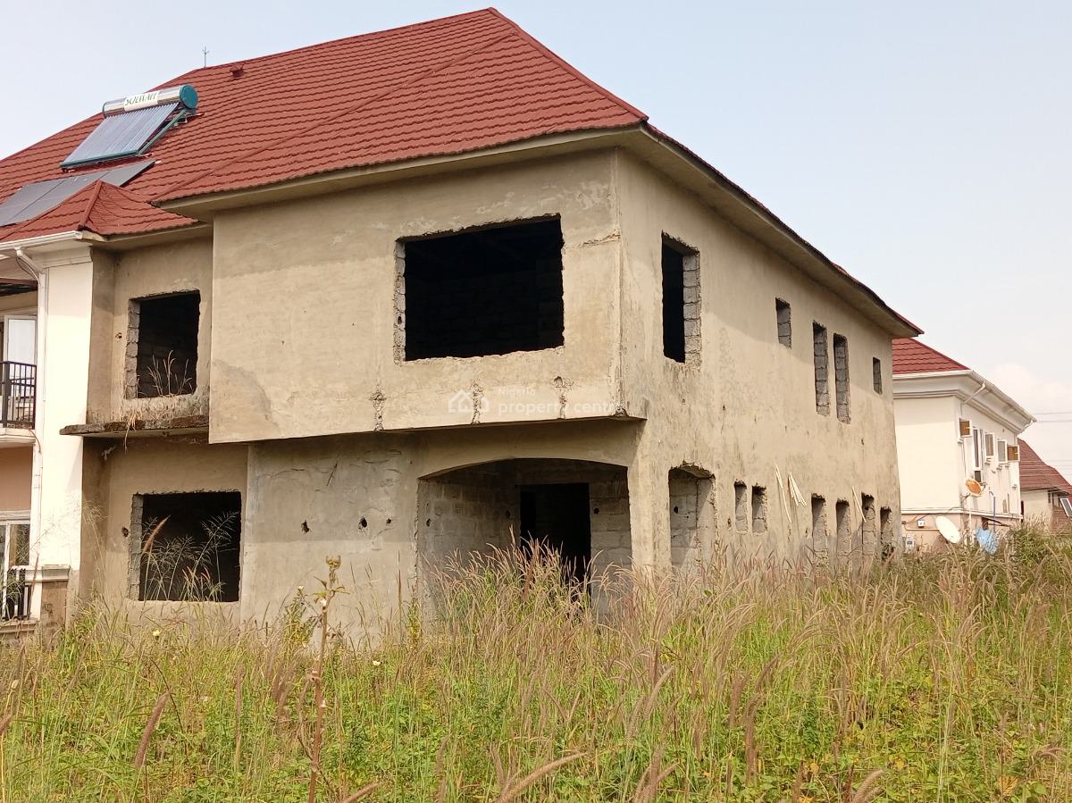 Spacious 4 Bedroom Semi Detached Carcass with Attached Bq, River Park Estate, Lugbe District, Abuja, Semi-detached Duplex for Sale