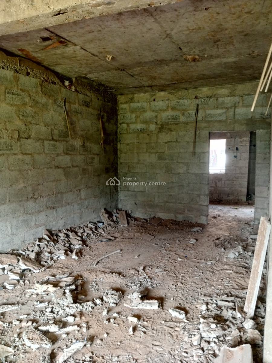 Spacious 4 Bedroom Semi Detached Carcass with Attached Bq, River Park Estate, Lugbe District, Abuja, Semi-detached Duplex for Sale