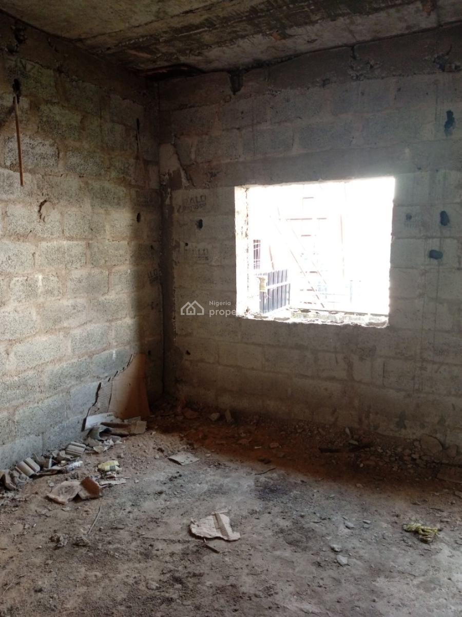 Spacious 4 Bedroom Semi Detached Carcass with Attached Bq, River Park Estate, Lugbe District, Abuja, Semi-detached Duplex for Sale