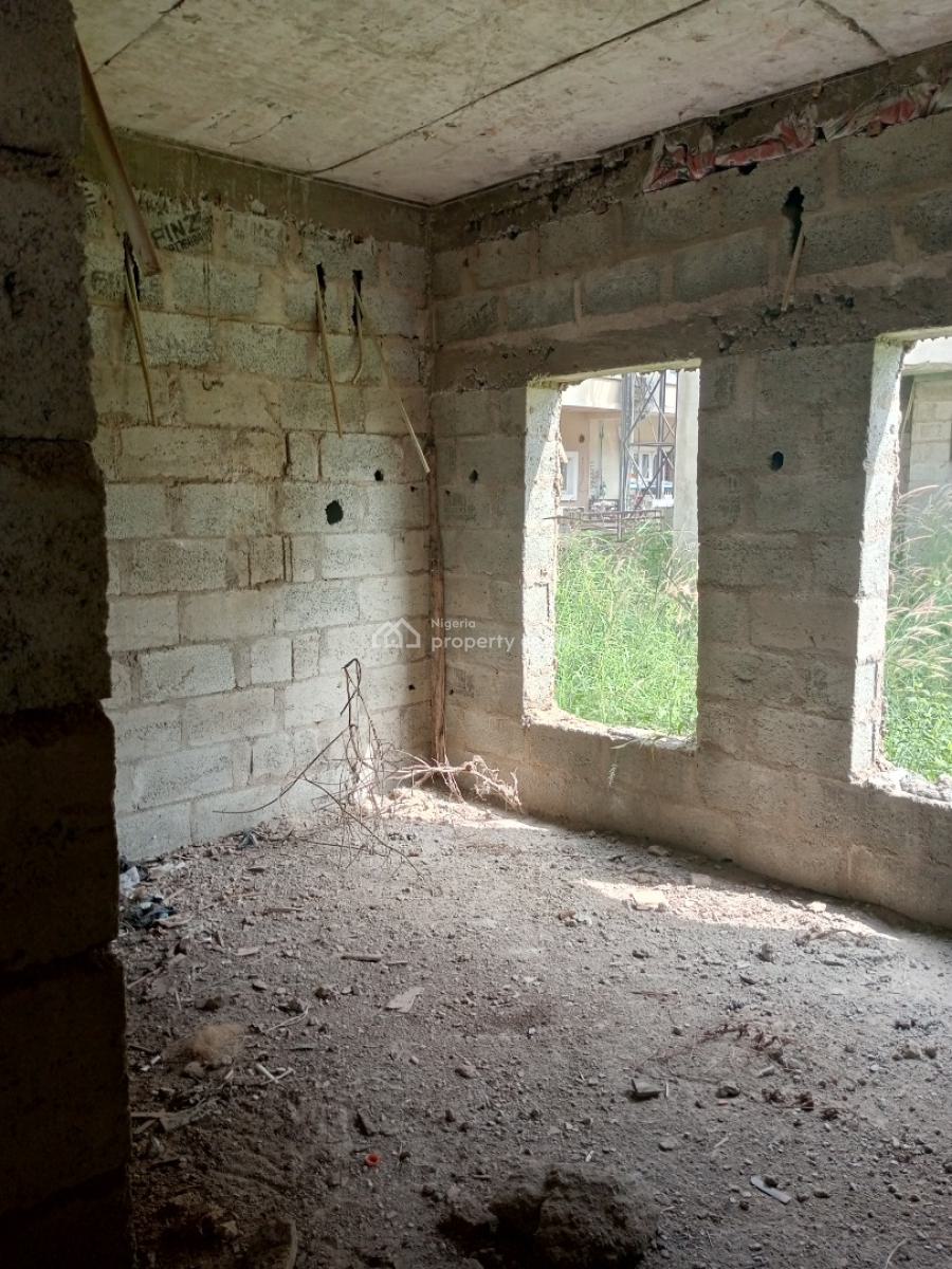 Spacious 4 Bedroom Semi Detached Carcass with Attached Bq, River Park Estate, Lugbe District, Abuja, Semi-detached Duplex for Sale