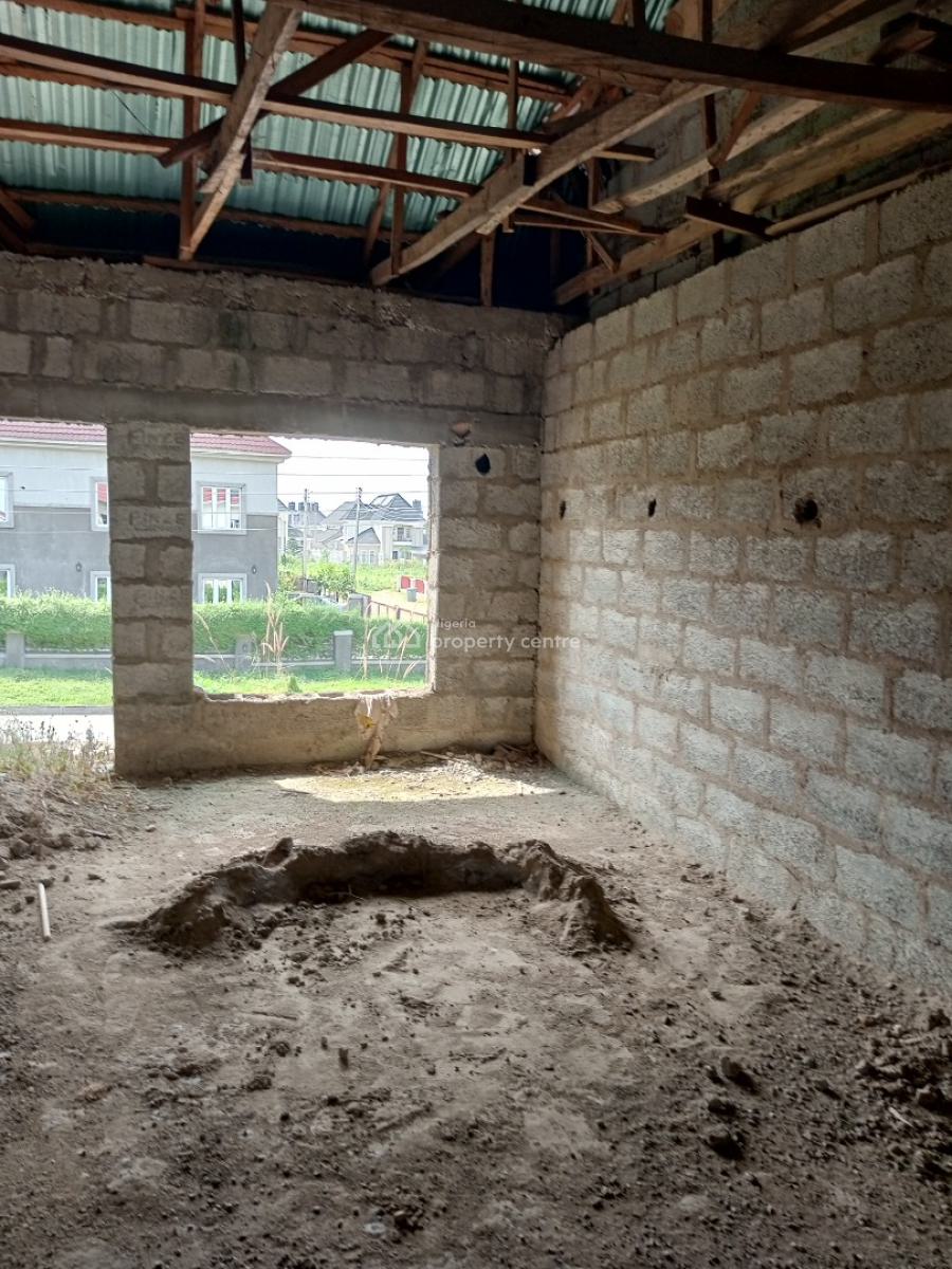 Spacious 4 Bedroom Semi Detached Carcass with Attached Bq, River Park Estate, Lugbe District, Abuja, Semi-detached Duplex for Sale