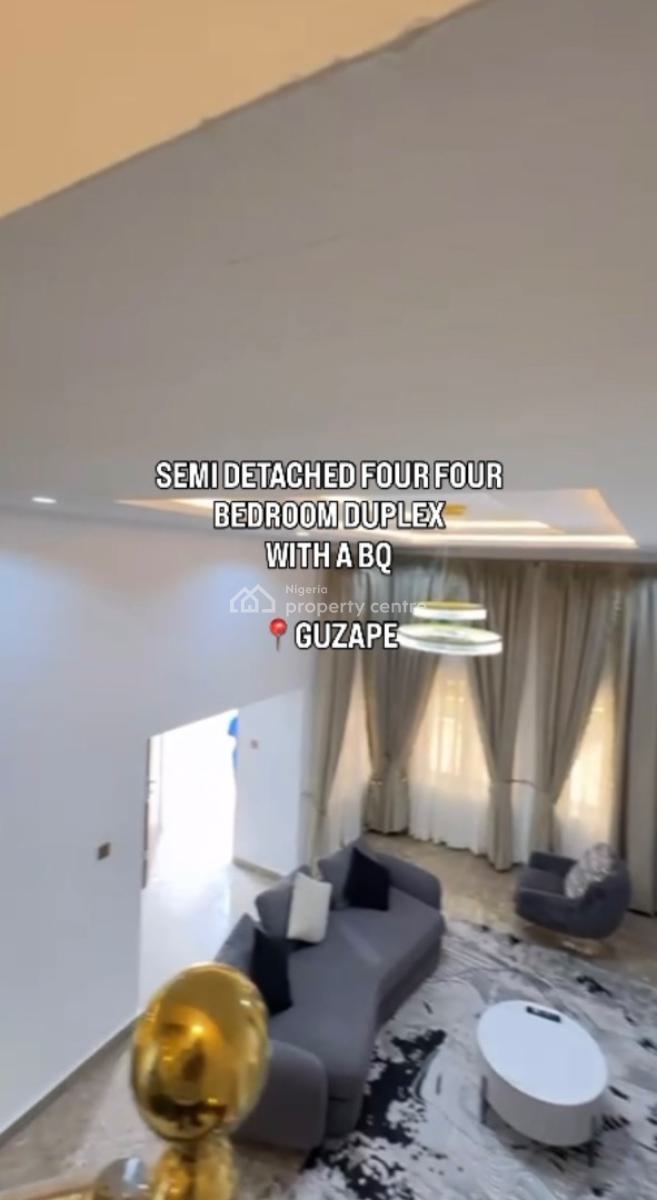 Fully Furnished and Finished 4 Bedroom Semi Detached Duplex, Guzape District, Abuja, Semi-detached Duplex for Rent