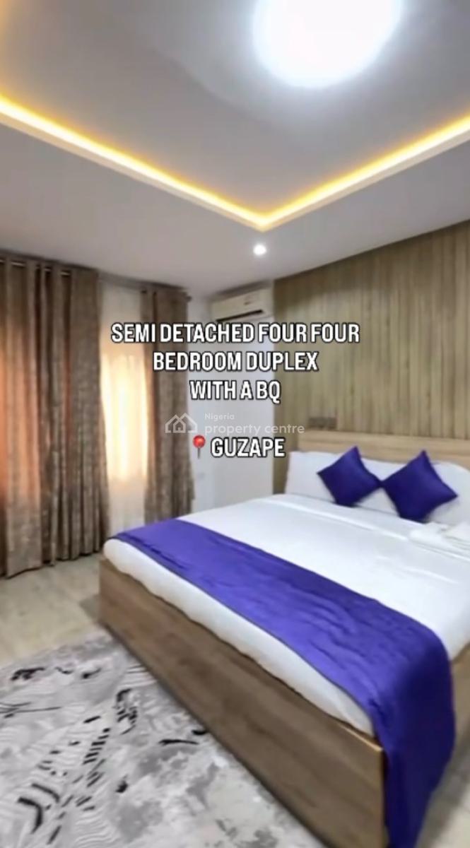 Fully Furnished and Finished 4 Bedroom Semi Detached Duplex, Guzape District, Abuja, Semi-detached Duplex for Rent