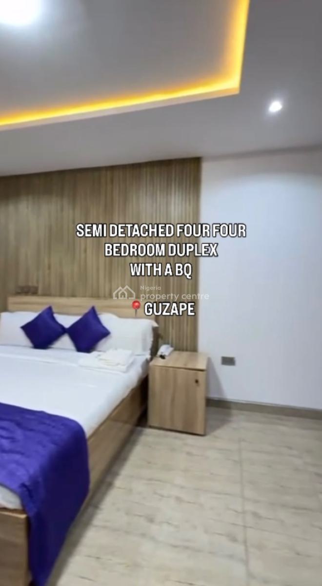 Fully Furnished and Finished 4 Bedroom Semi Detached Duplex, Guzape District, Abuja, Semi-detached Duplex for Rent