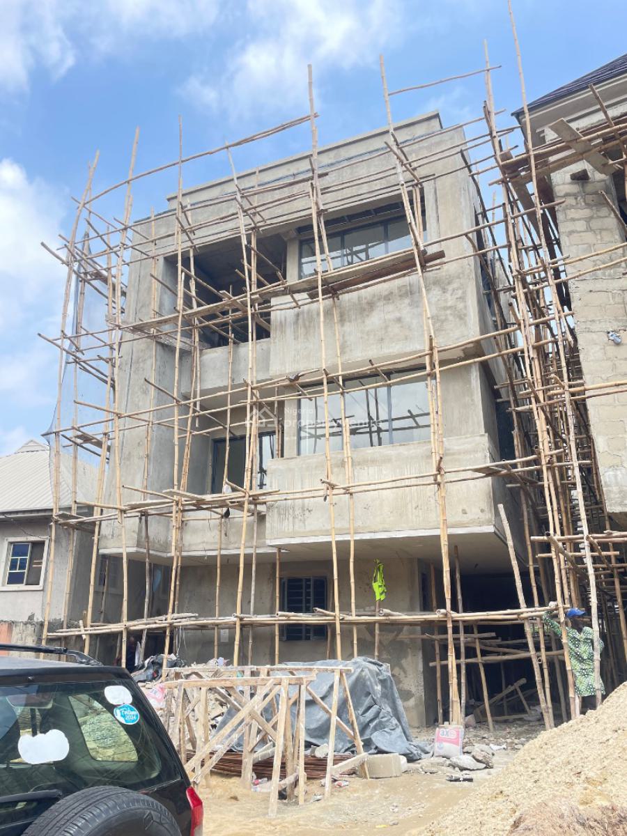 Exquisite 1 Bedroom Apartment Carcass, Nathan Road, Surulere, Lagos, Block of Flats for Sale