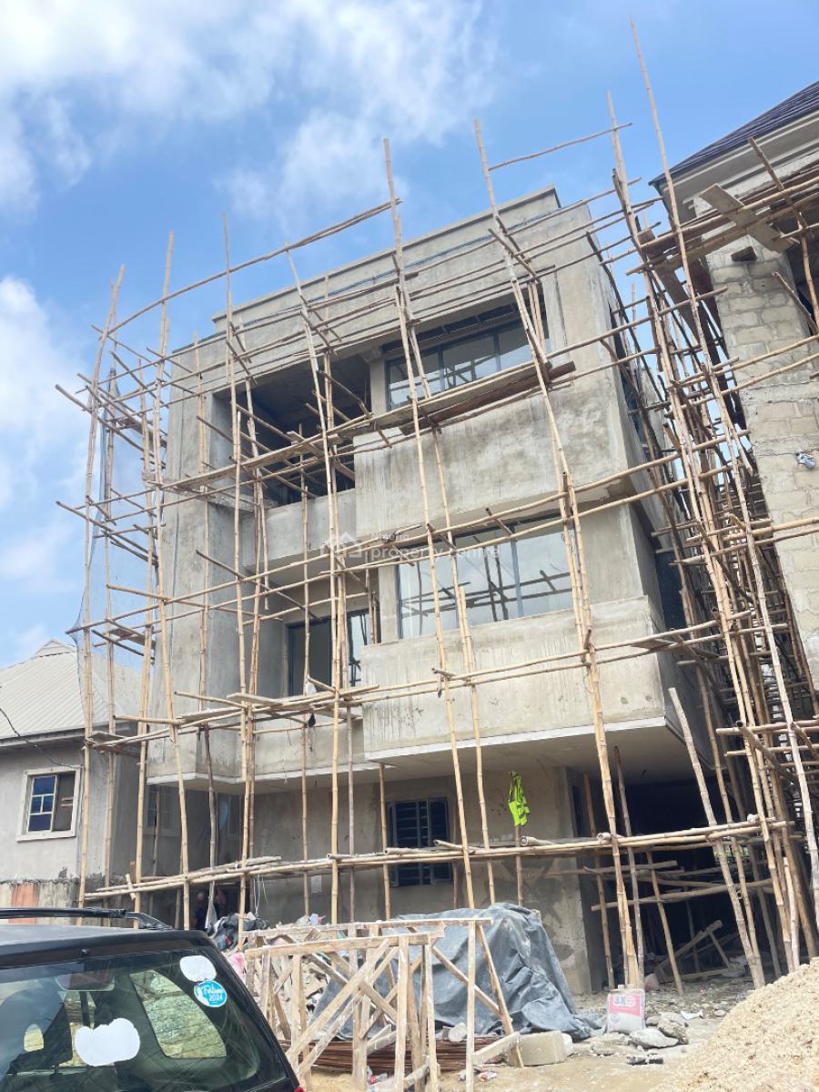 Exquisite 1 Bedroom Apartment Carcass, Nathan Road, Surulere, Lagos, Block of Flats for Sale