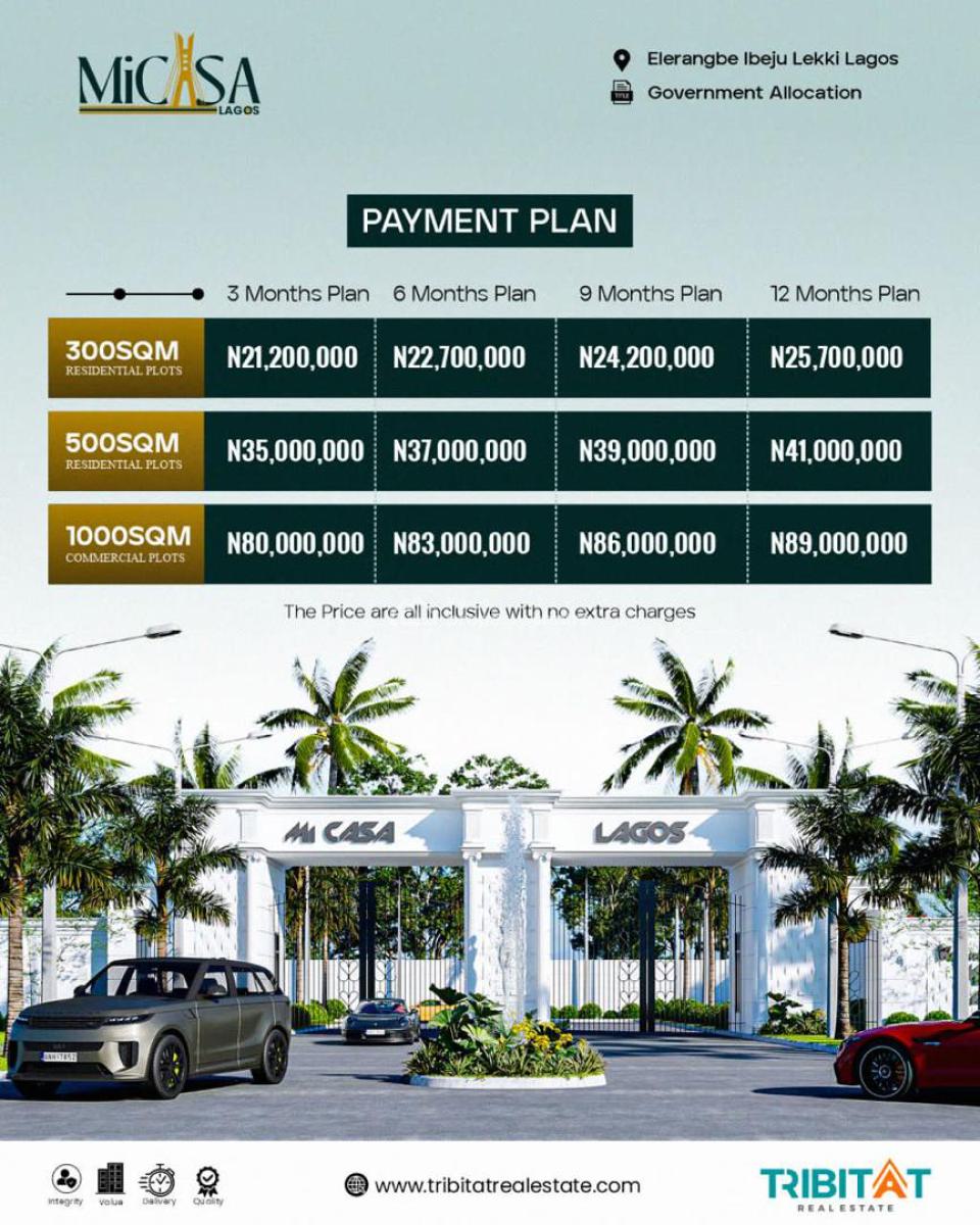 Most Affordable Luxury Commercial Property, Elerangbe Ibeju-lekki Lagos, Ibeju, Lagos, Commercial Land for Sale