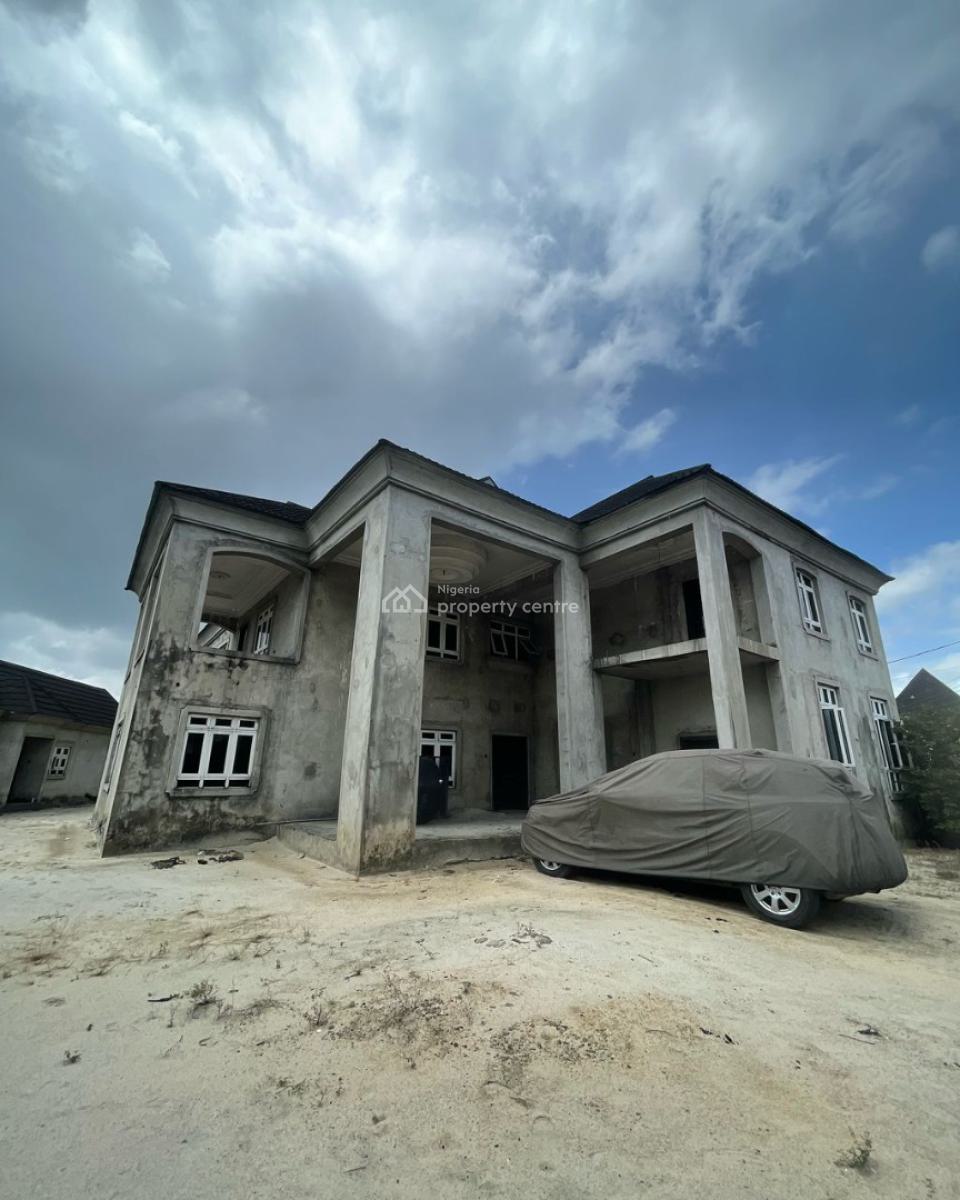 85% Complete 5 Bedroom Detached Mansion on 3 Plots of Land, Peter Odili Road, Trans Amadi, Port Harcourt, Rivers, Detached Duplex for Sale