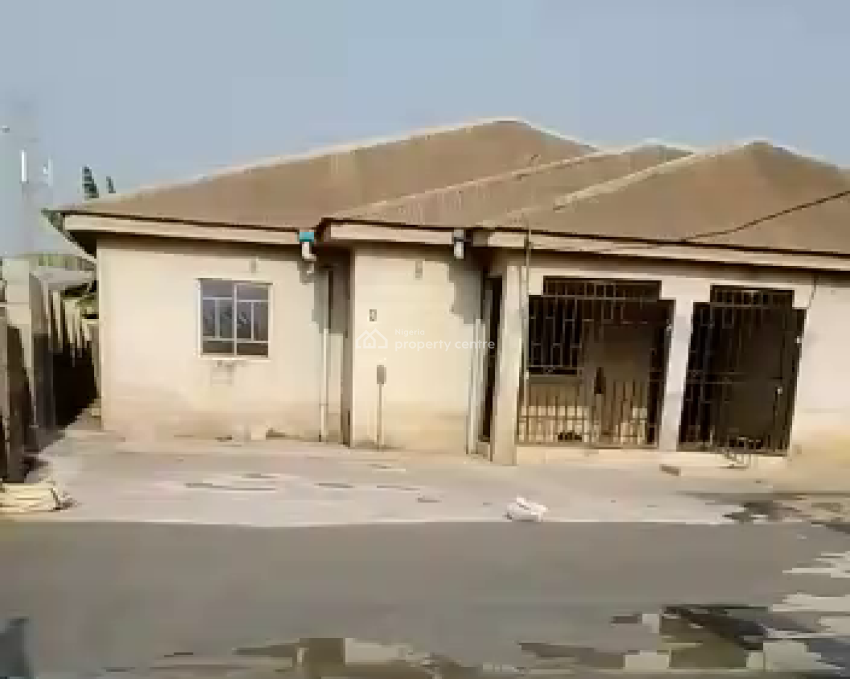 2 Units of 3 Bedroom Bungalows with 3 Lock Up Shops in Front, Ado-odo/ota, Ogun, Detached Bungalow for Sale