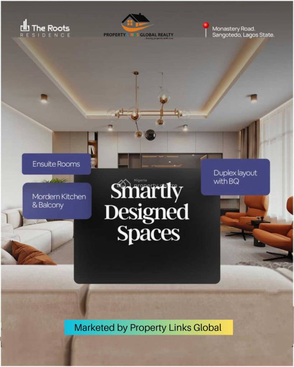 Classic and Well Built 3 Bedroom Terrace Duplex with Bq, Sangotedo, Ajah, Lagos, Terraced Duplex for Sale