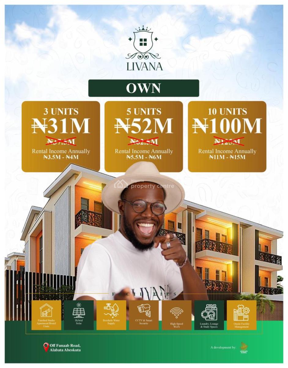 Livana Hostel Apartments, Opposite Funaab, Odeda, Ogun, Self Contain (single Rooms) for Sale