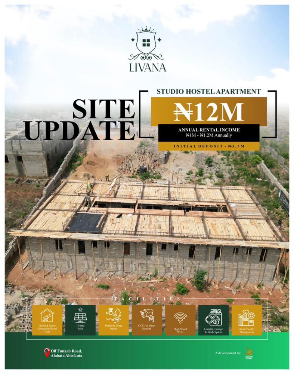 Self Contain, Livana Hostel Apartments, Odeda, Ogun, Self Contain (single Rooms) for Sale