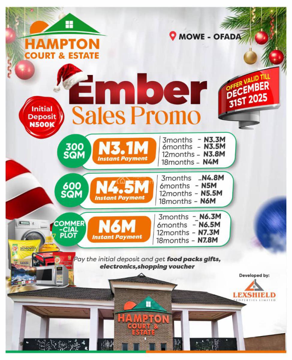 Exotic Dey Land with Cof O ,18month Payment Plan Etc, 2min From Nestle Foods and 10min From The Interchange, Mowe Ofada, Ogun, Residential Land for Sale