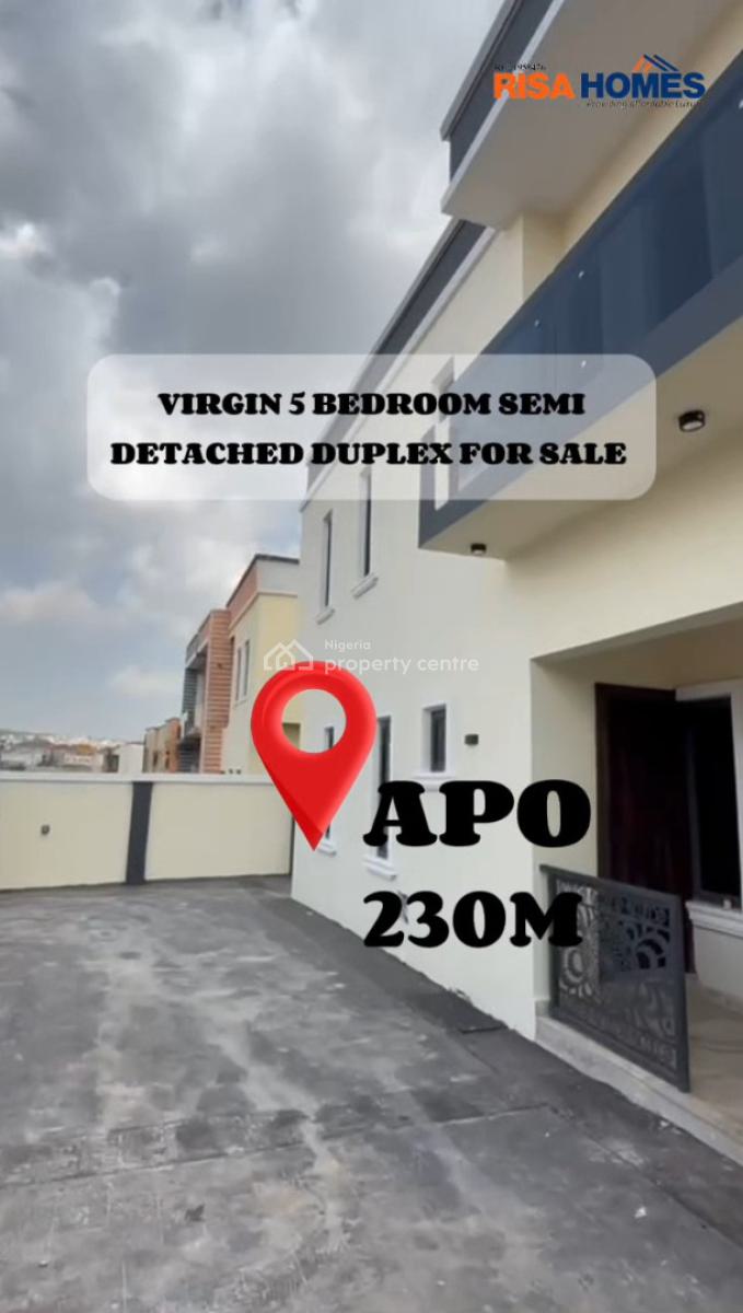 5bedroom Semi-detached Duplex, Close to Christland Academy, Apo, Abuja, Semi-detached Duplex for Sale