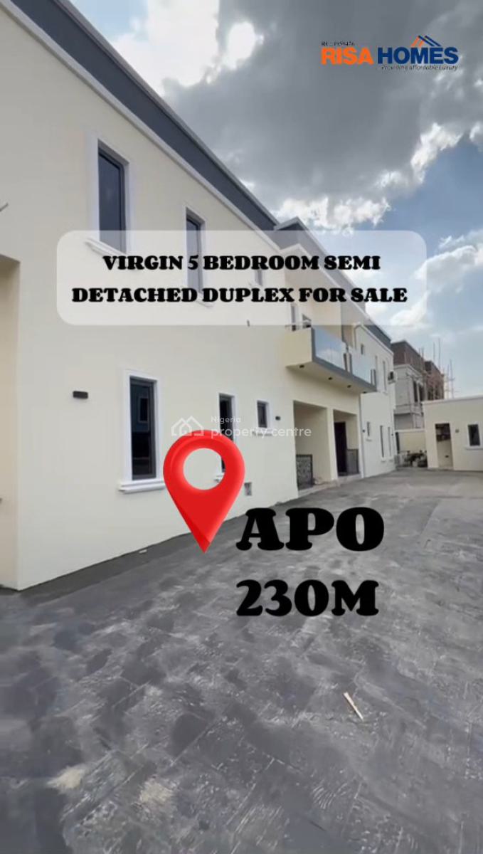 5bedroom Semi-detached Duplex, Close to Christland Academy, Apo, Abuja, Semi-detached Duplex for Sale