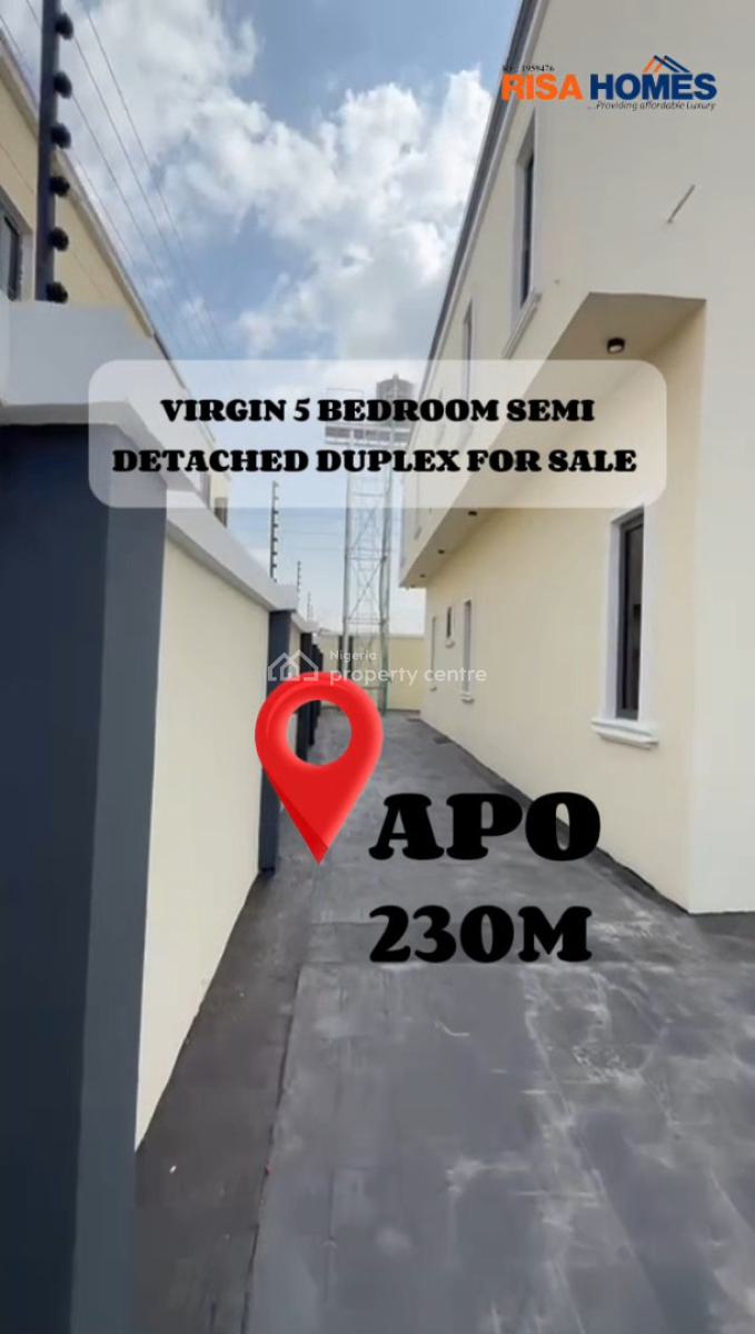5bedroom Semi-detached Duplex, Close to Christland Academy, Apo, Abuja, Semi-detached Duplex for Sale