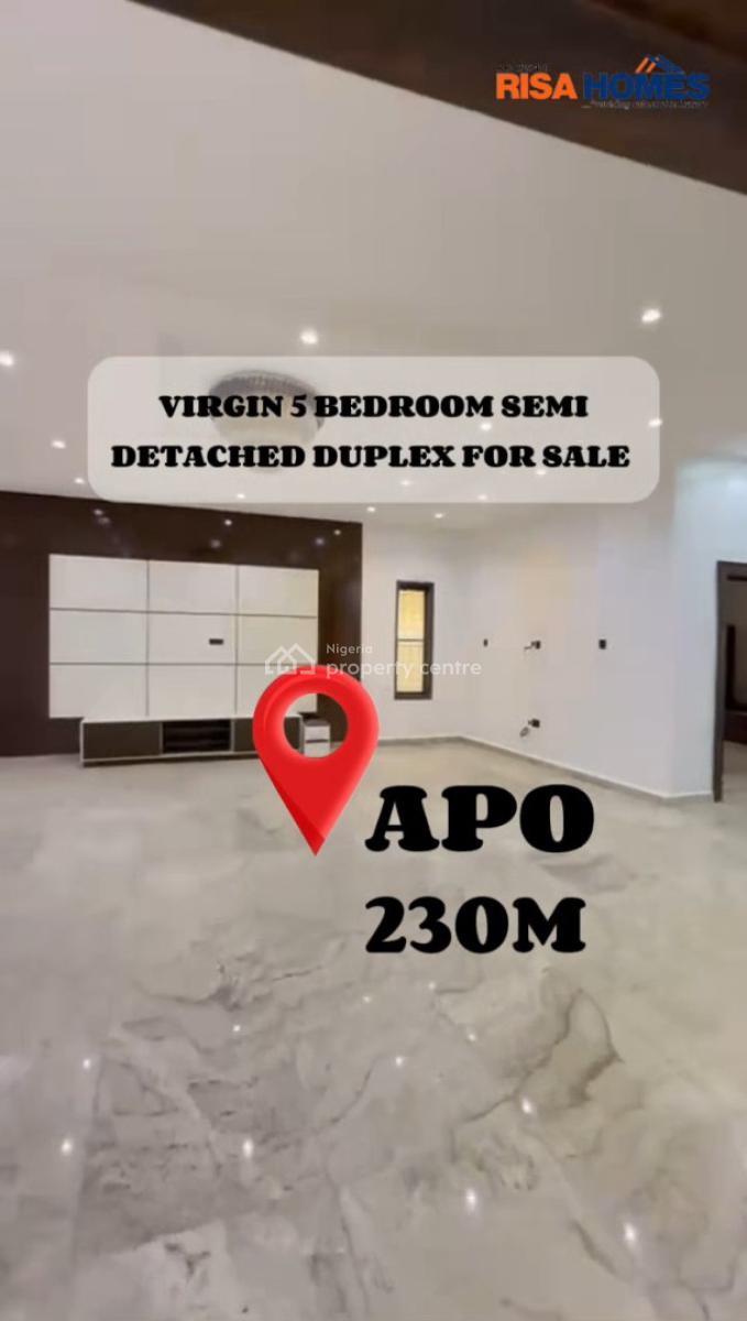 5bedroom Semi-detached Duplex, Close to Christland Academy, Apo, Abuja, Semi-detached Duplex for Sale