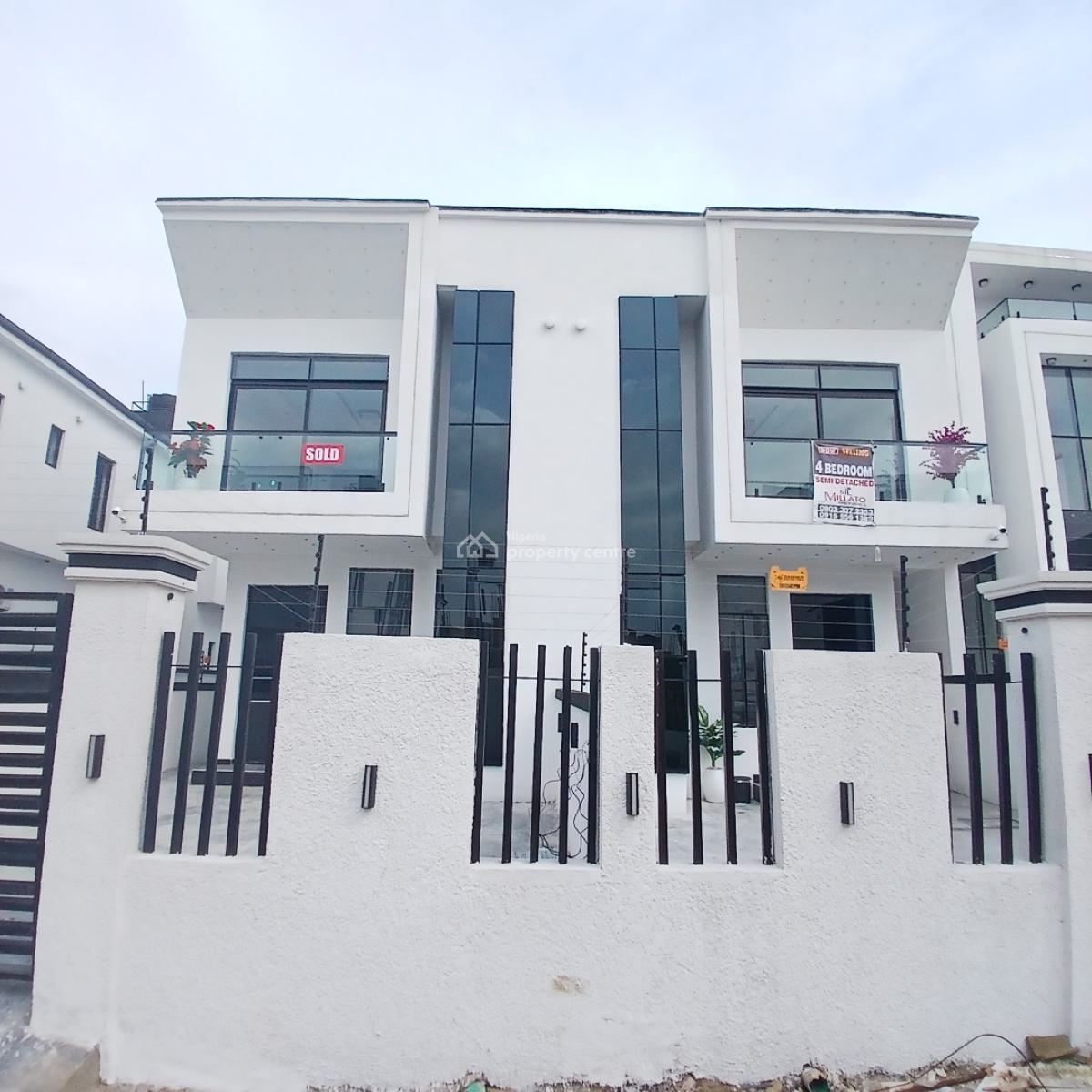 The Most Affordable 4 Bedrooms Semi Detached Duplex with Bq, Lekki, Lagos, Semi-detached Duplex for Sale
