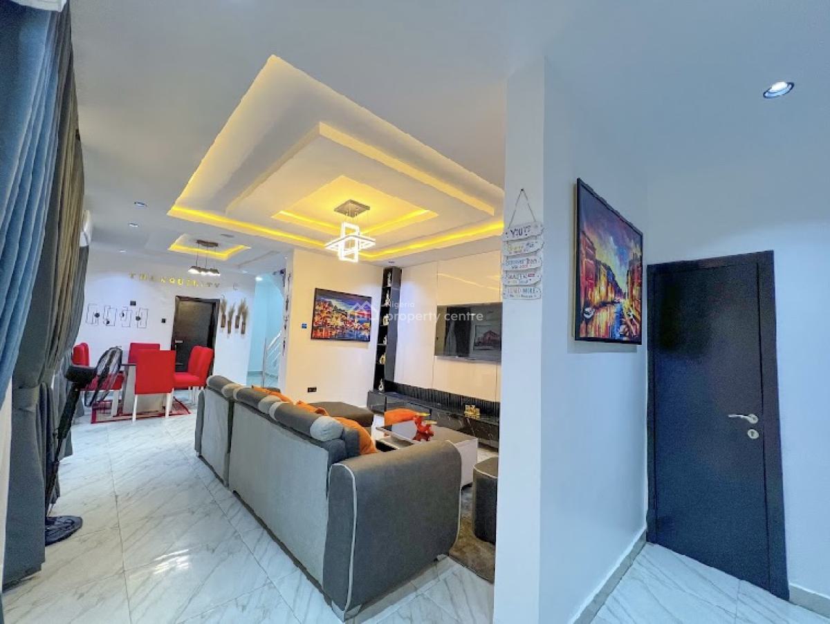 Semi-detached 4 Bedroom Duplex Self Compound, 1b Ogun Street, Off Mercy Eneli Street By Alh Masha Road., Surulere, Lagos, Semi-detached Duplex Short Let