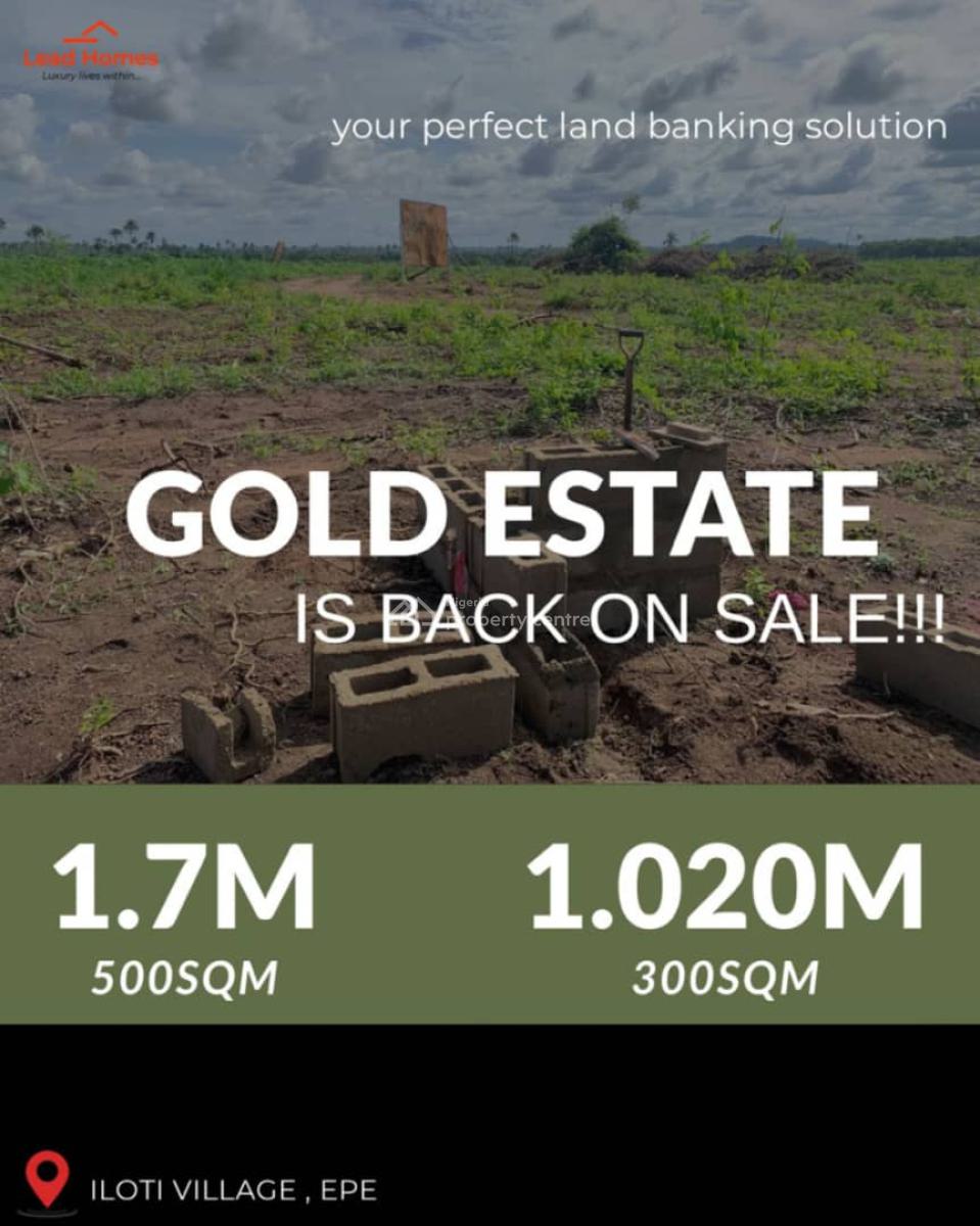 Most Affordable Land in a Serene Environment, Gold Estate Iloti Epe Lagos State, Epe, Lagos, Residential Land for Sale