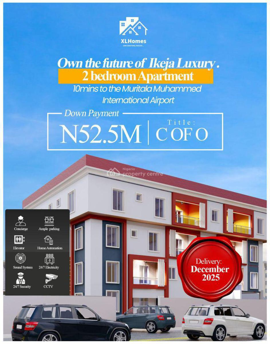 Carcass 2 Bedroom Apartment in a Well Secured Estate, Fully Serviced Apartment with Elevator in a Call to Access Estate, Adeniyi Jones, Ikeja, Lagos, Flat / Apartment for Sale