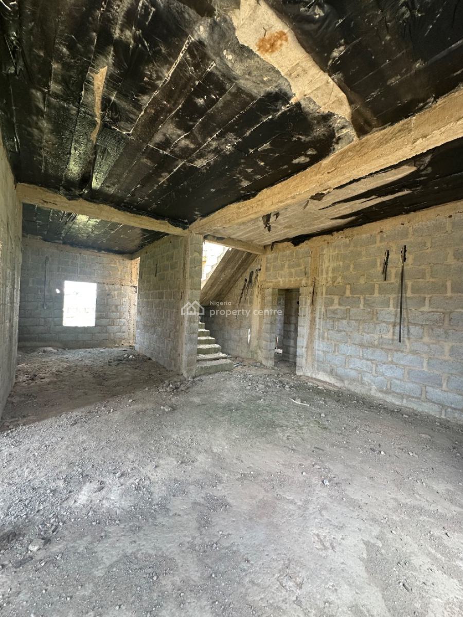 Excellent Distress 4 Bedroom Duplex Carcass with Bq, By Von Estate Road, Lugbe District, Abuja, Detached Duplex for Sale