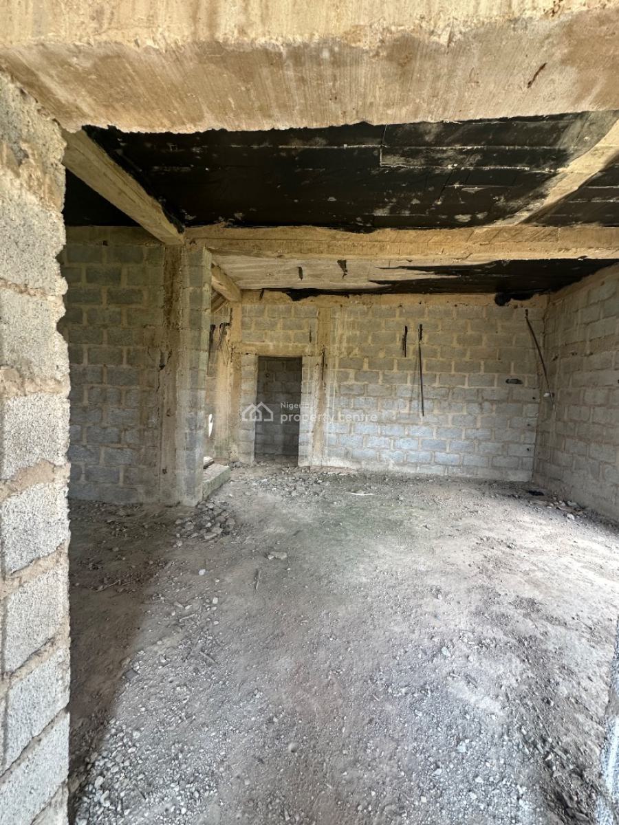 Excellent Distress 4 Bedroom Duplex Carcass with Bq, By Von Estate Road, Lugbe District, Abuja, Detached Duplex for Sale