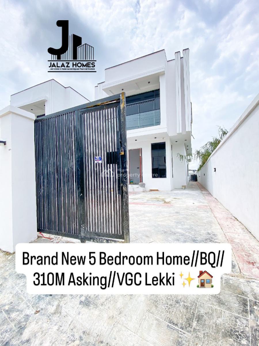 Brand New 5 Bedroom Detached Home with a Bq, Lekki, Lagos, House for Sale