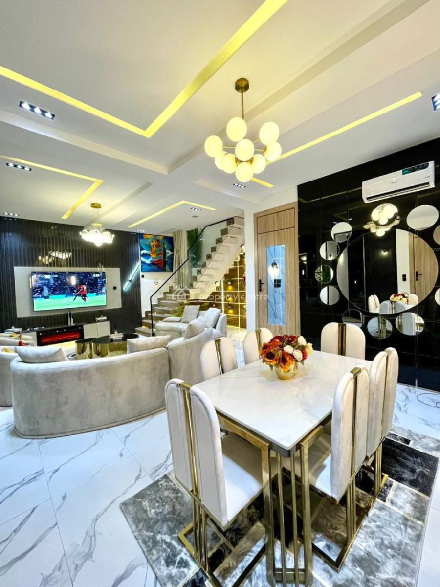 Fully Furnished Four (4) Bedroom Fully Detached Duplex with a Pool, Chevron, Lekki, Lagos, Detached Duplex for Rent