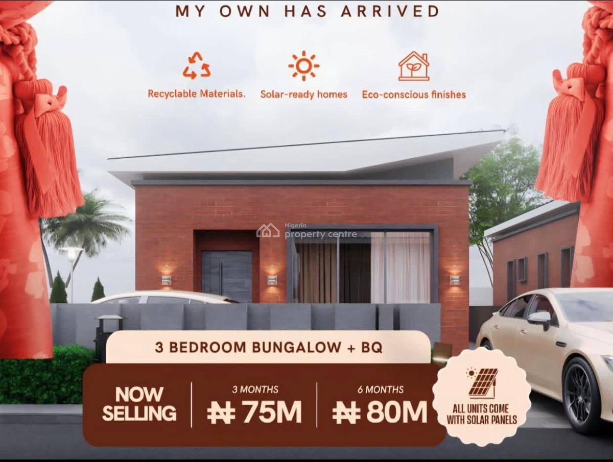 3 Bedroom Bungalow with Solar, Aiyetoro Ibeju Lekki Epe Expressway, Ibeju, Lagos, Detached Bungalow for Sale