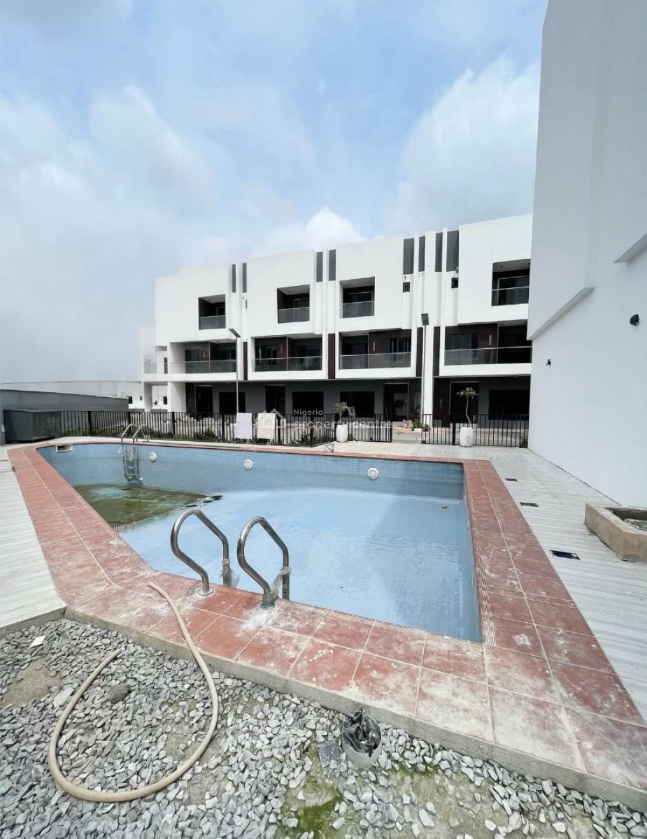 Newly Built 4 Bedroom Terrace Duplex with Bq, Pool and Kidsplay Area, Lekki, Lekki Phase 1, Lekki, Lagos, Terraced Duplex for Rent
