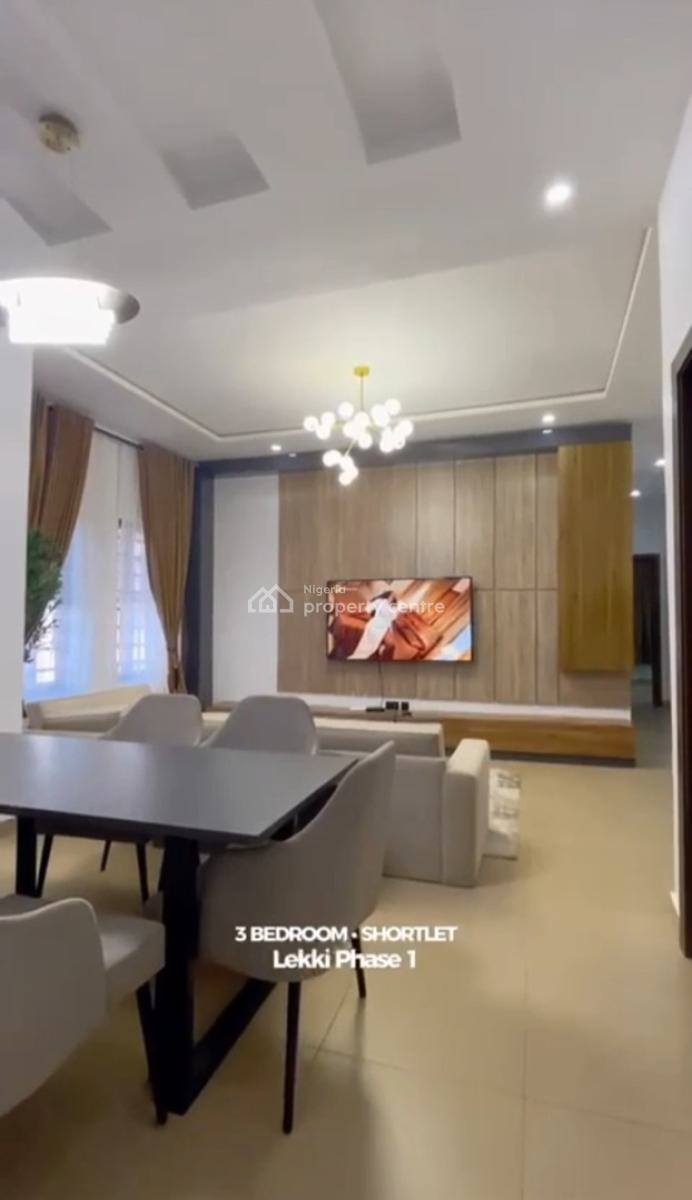3 Bedroom Apartment  for Ahort Use, Lekki Phase 1, Lekki Phase 1, Lekki, Lagos, Flat / Apartment Short Let