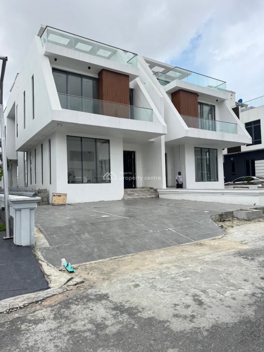 Magnificent 5 Bed Semi Detached  with a Pool, Lounge, Elevator, Cinema, Cowrie Creek Estate, Ikate Elegushi, Lekki, Lagos, Semi-detached Duplex for Sale