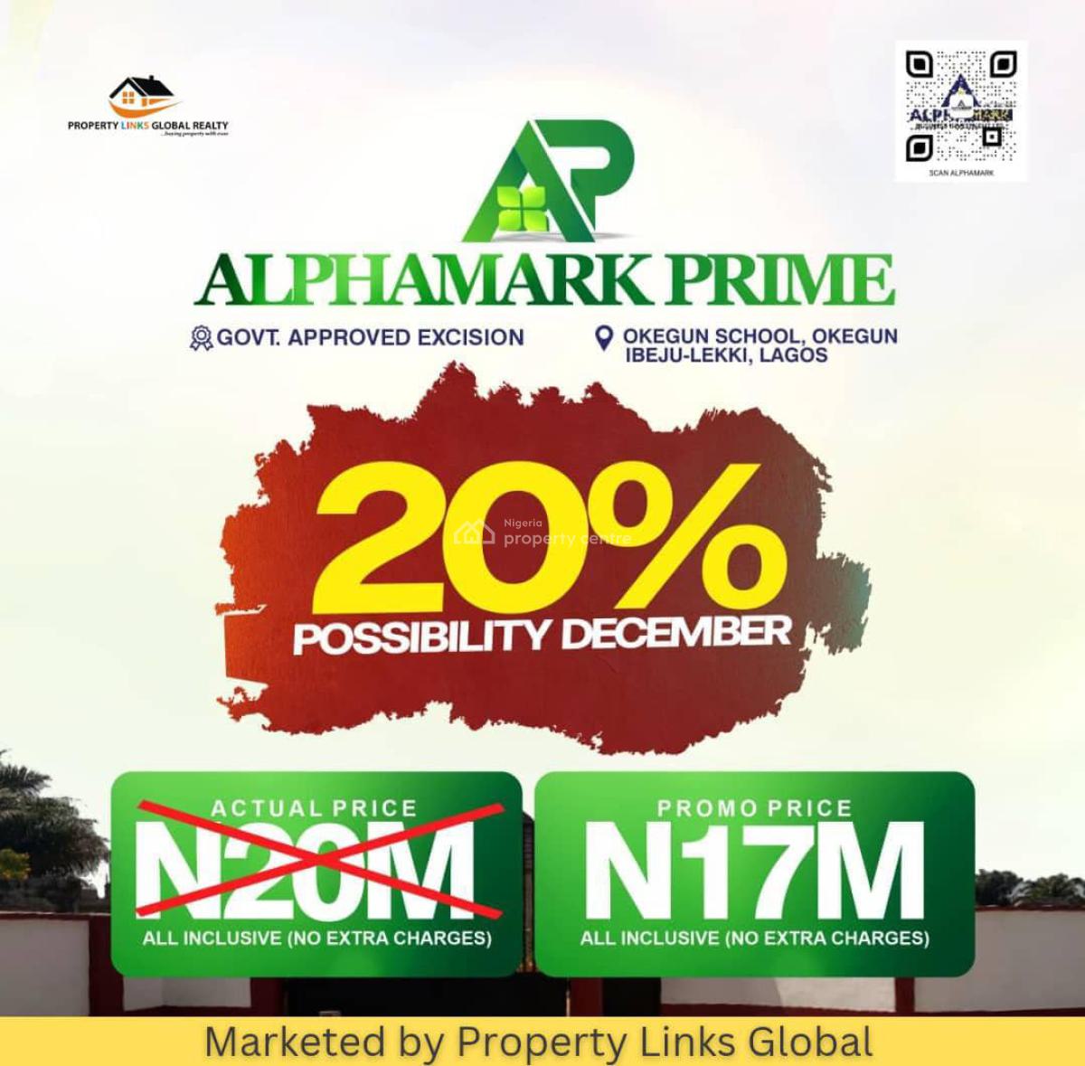 Verified Land with Government Approved Excision, Alphamark Estate Okegun, Ibeju Lekki, Lagos, Commercial Land for Sale