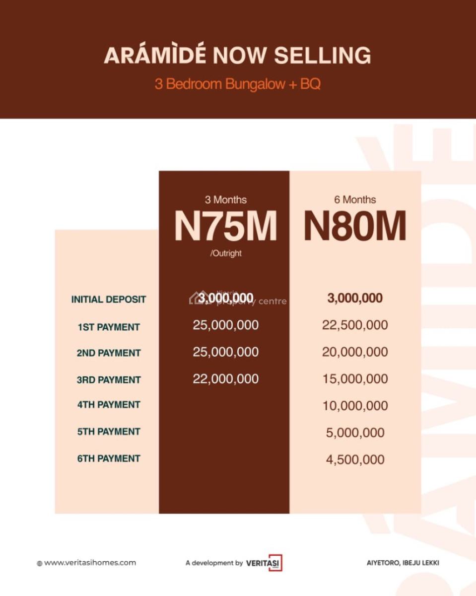 Stunning 3 Bedroom Bungalow with Bq & Solar System in a Secured Estate, Stunning 3 Bedroom Bungalow with Solar and Bq Along Lekki Epe Express, Ibeju Lekki, Lagos, Detached Bungalow for Sale