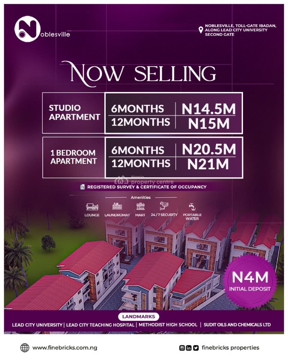 Brand New Studio Apartments for Grab at Ibadan Toll Gate, Toll Gate Ibadan, Oyo State, Ibadan South-west, Oyo, Mini Flat (room and Parlour) for Sale