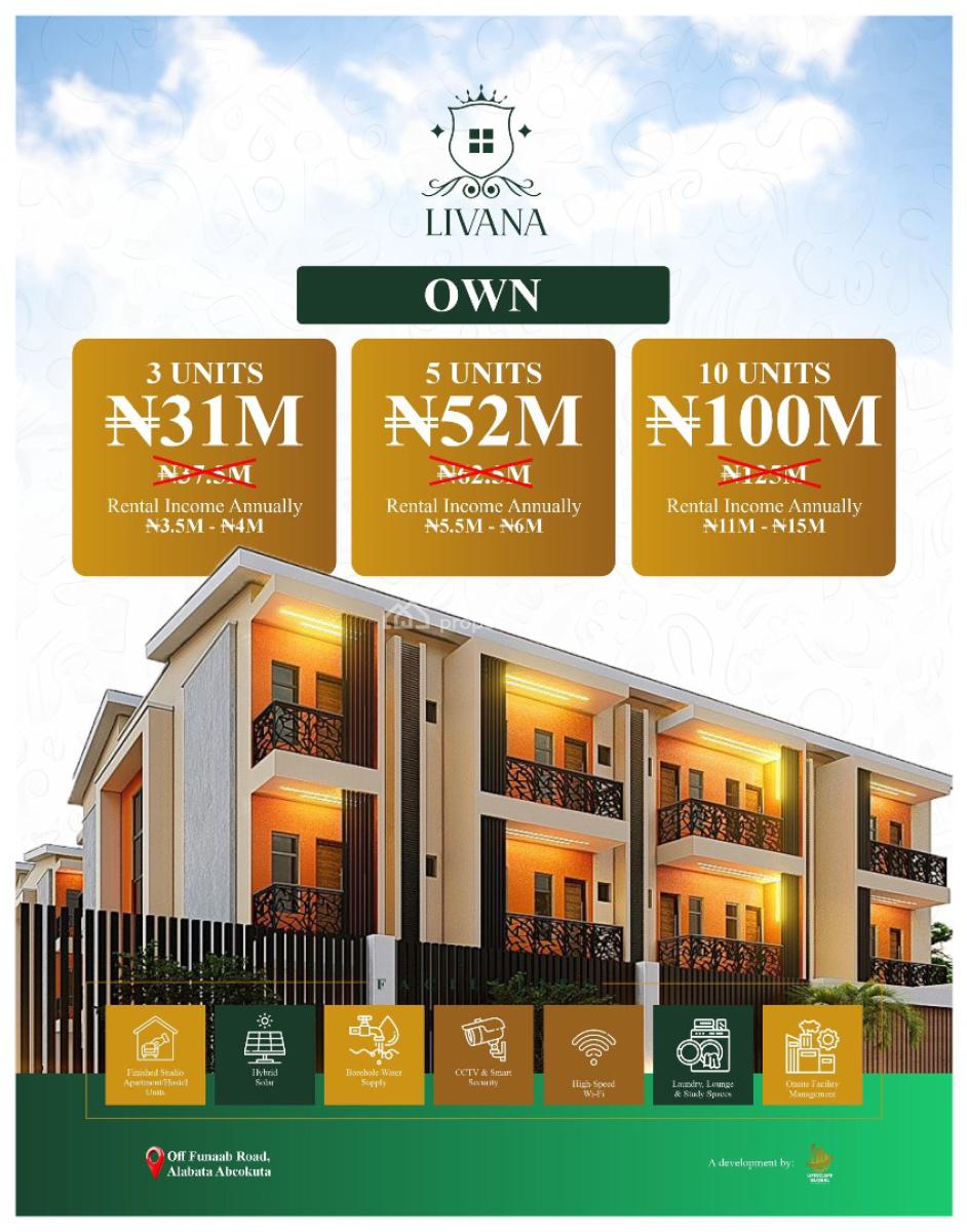 Livana Cashflow Apartment, Off Funaab Road, Odeda, Ogun, Self Contain (single Rooms) for Sale