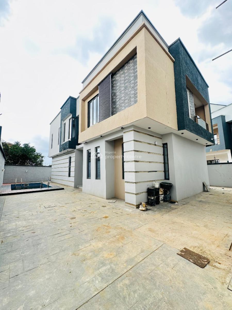 Luxury Newly Built 4 Bedroom Duplex Plus Pool and Bq, Panoramic Built Detailed Home with Pool, Study and Bq in an Estate, Omole Phase 1, Ikeja, Lagos, Detached Duplex for Sale