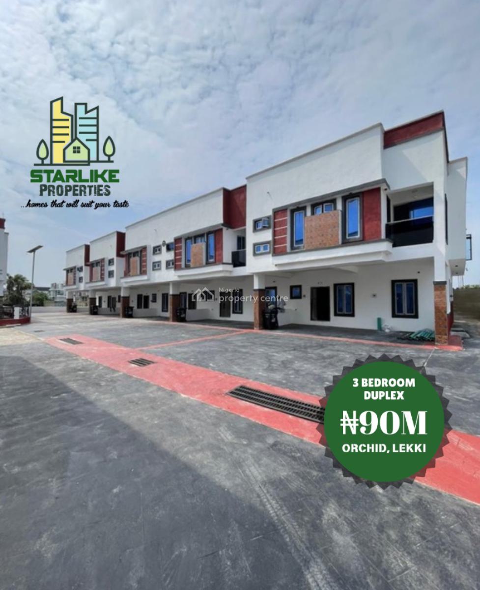 Well Spacious 3 Bedroom Terrace Duplex in a Well Secured Estate, Orchid, Lekki, Lagos, Terraced Duplex for Sale