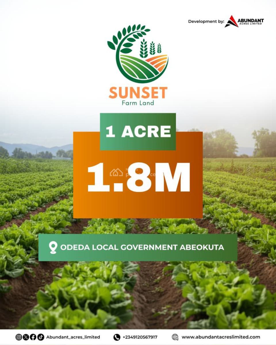 Most Affordable Premium Farm Land in an Estate, Odeda, Abeokuta South, Ogun, Industrial Land for Sale