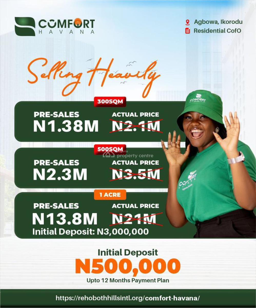 Land Located in a Fast Growing Community, Comfort Havana Estate, Agbowa, Ikorodu, Lagos, Residential Land for Sale