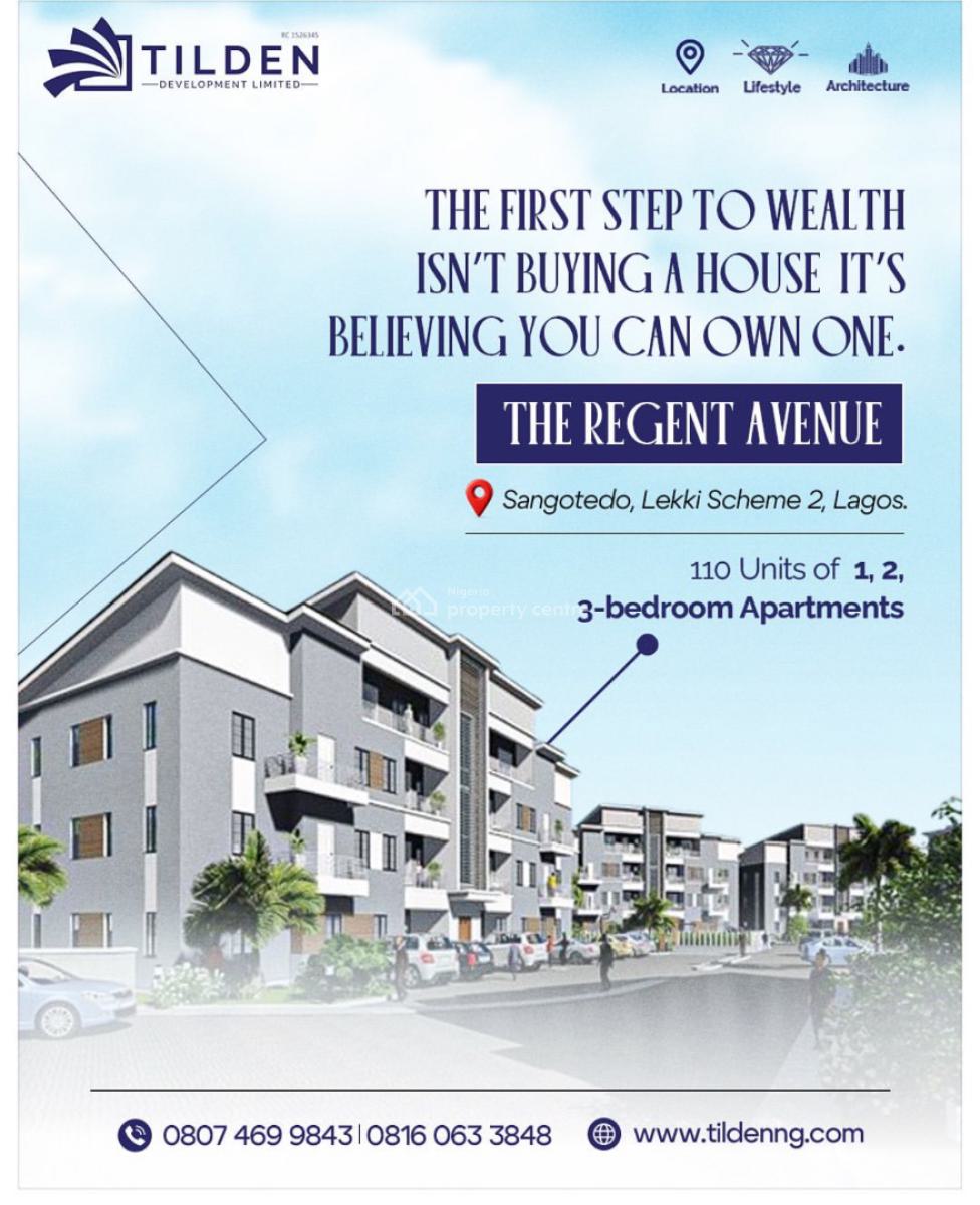Affordable 12 Units of 3 Bedroom Apartments with Bq in a Gated Estate, Therra Annex Estate Off Lekki Epe Expressway, Sangotedo, Ajah, Lagos, Block of Flats for Sale