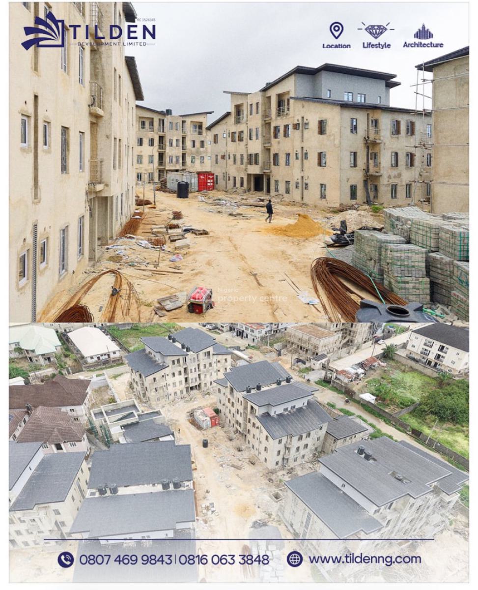 Affordable 12 Units of 3 Bedroom Apartments with Bq in a Gated Estate, Therra Annex Estate Off Lekki Epe Expressway, Sangotedo, Ajah, Lagos, Block of Flats for Sale