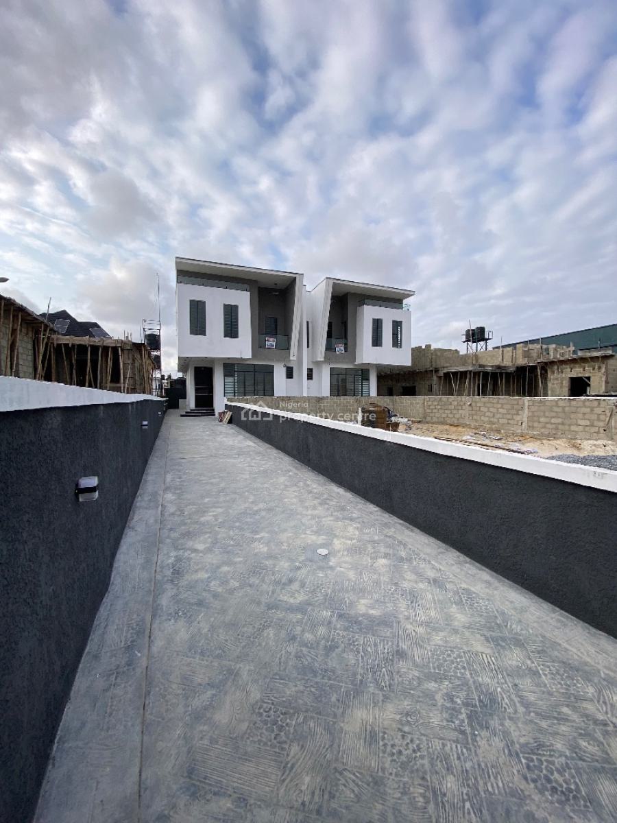 Newly Built Self Compound 4bedroom Duplex with Bq, Gated Estate By Blenco Supermarket, Sangotedo, Ajah, Lagos, Semi-detached Duplex for Rent