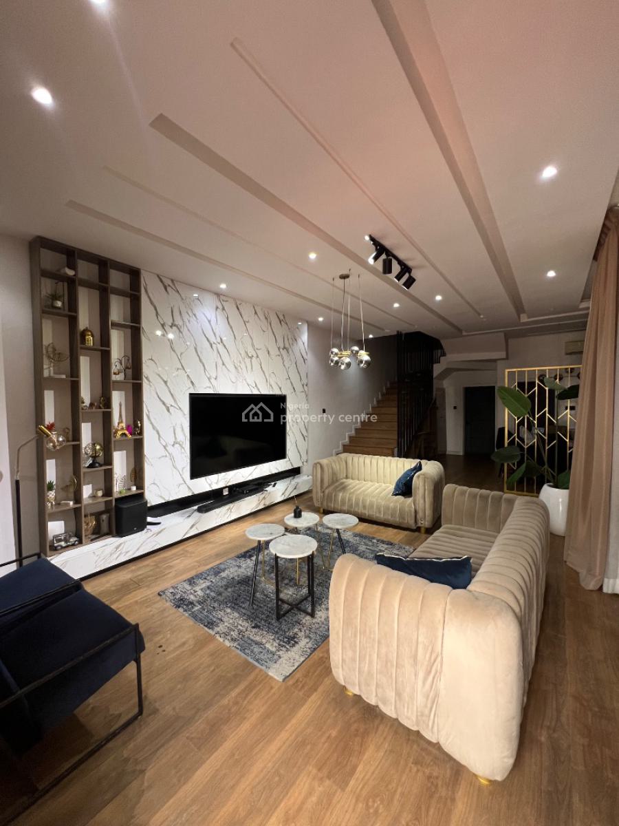 Fully Furnished 4 Bedroom Semi Detached Duplex with a Bq., Osapa London, Lekki, Lagos, Semi-detached Duplex for Rent